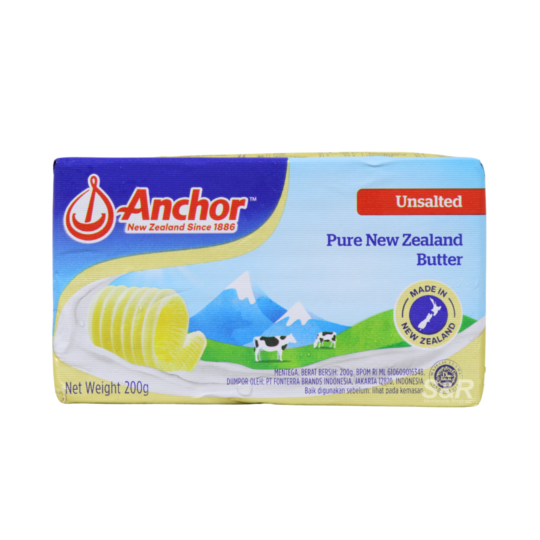 Anchor Unsalted Pure New Zealand Butter 200g